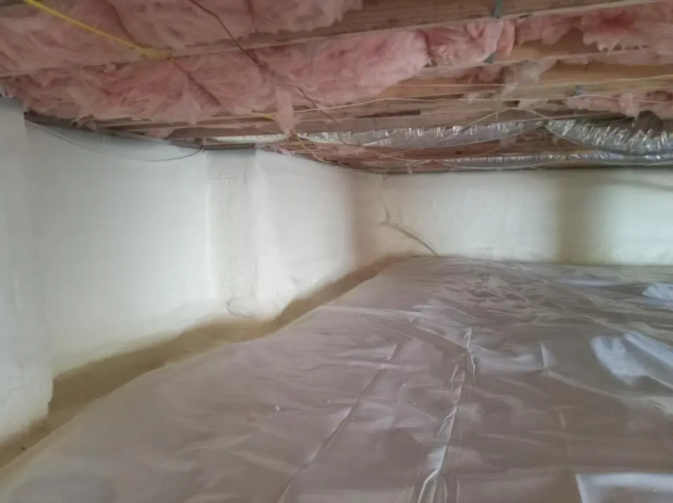 Crawl space encapsulation with closed-cell spray foam for Flat Roof Repair in Clarkston Heights-Vineland